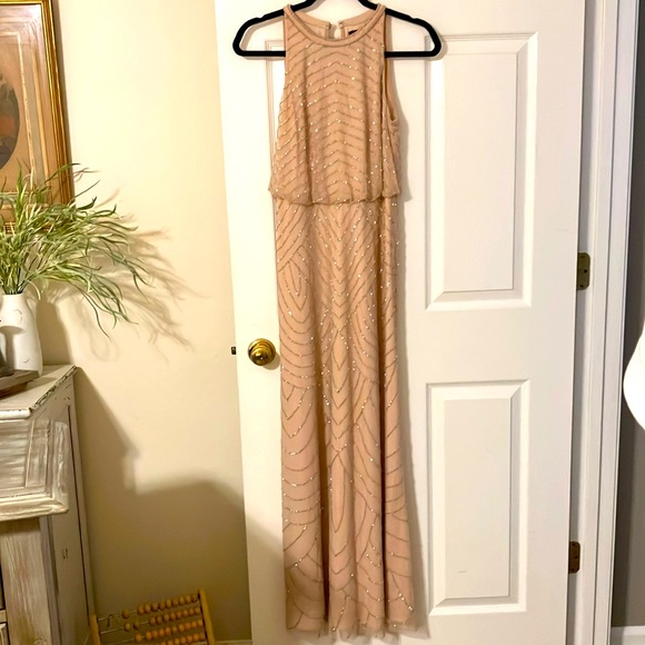 Size 4P Adrianna Papell sequin dress. Worn once as the mother of the bride. - Picture 1 of 5